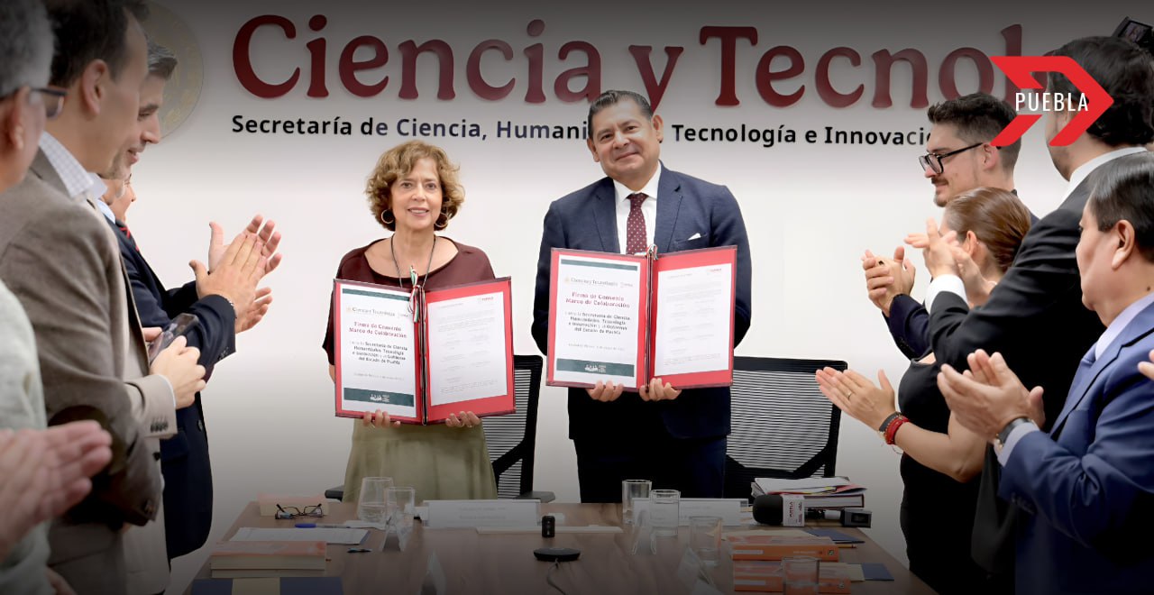 Alejandro Armenta y el gobierno federal firman alianza por 7 proyectos tecnológicos